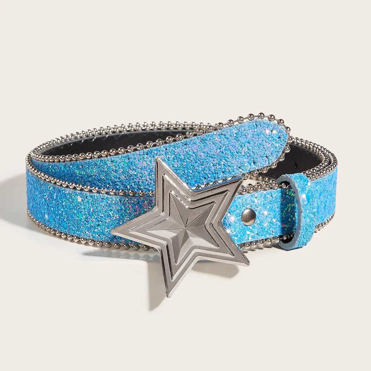 Womens Star Buckle Belt Y2k Rhinestone Moon Luxury Bling Sequin Punk Metal Buckle Belt Fashion Waistband Jeans Pants Party Belt W250120