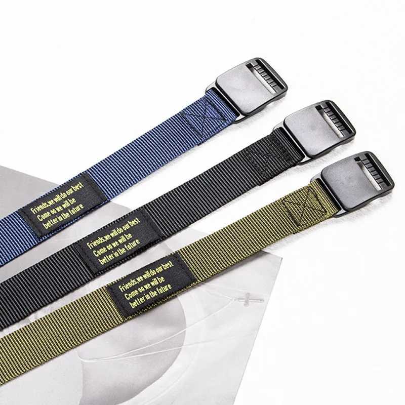 Canvas Narrow Waistband Unisex Trend Hip Hop Punk Y2k Jeans Coat Girdle Fashion Casual Outdoor Sports Tactical Nylon Youth Belt W250120