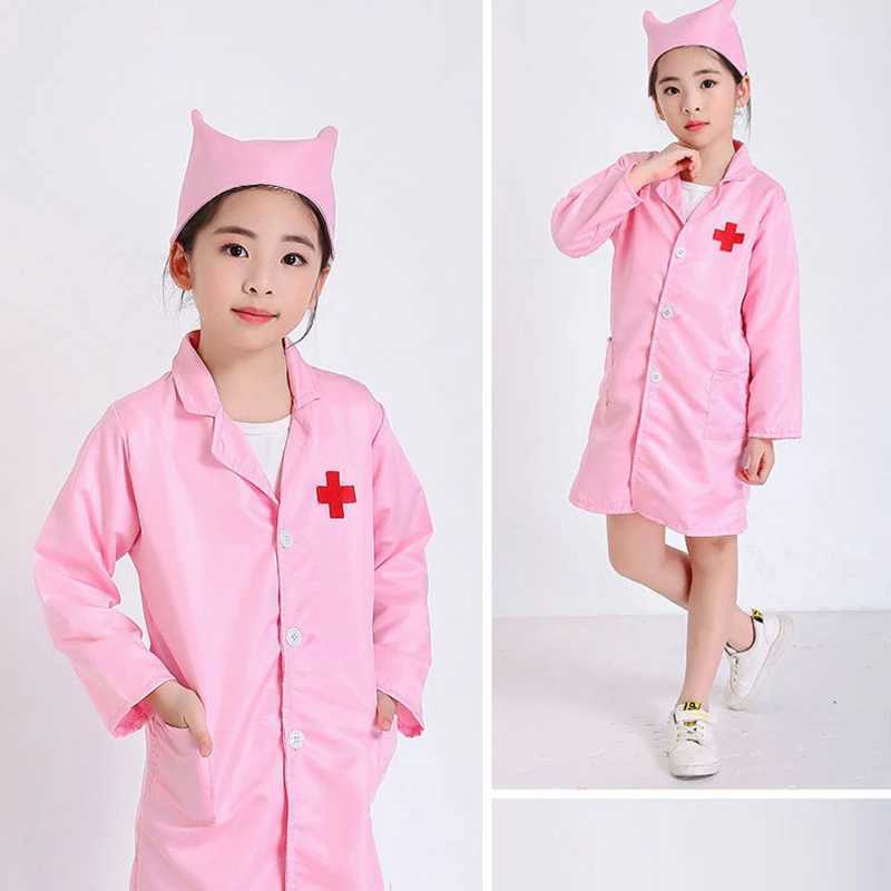 Kids Cosplay Clothes Boys Girls Doctor Nurse Uniforms Fancy toddler Christmas Xmas Role Play Costumes Party Wear doctor dress W250117