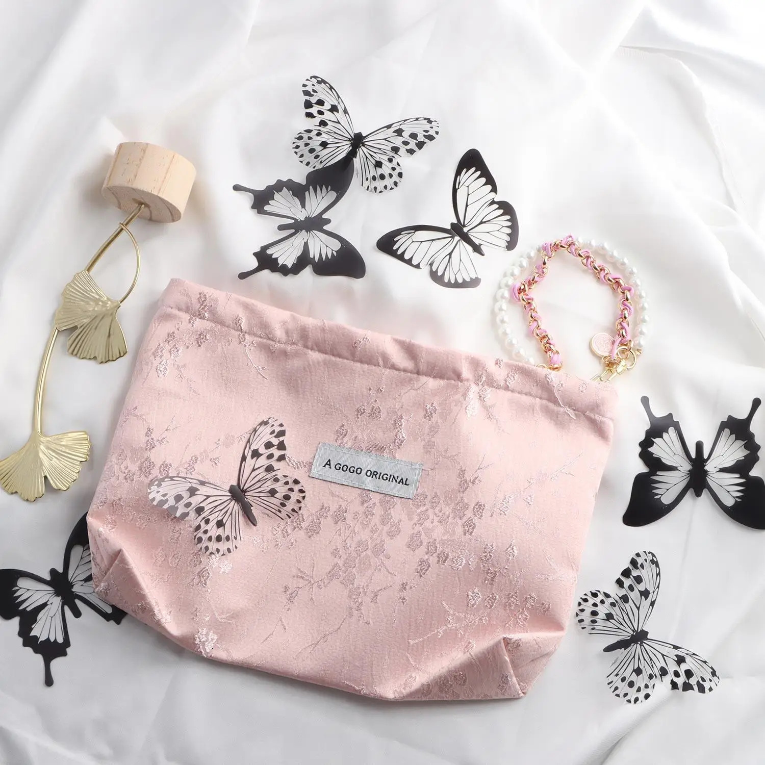 Elegant Cosmetic Bag Women Floral Makeup Case Organizer Temperament Cosmetic Pouch Travel Toiletry Bag Storage Beauty Case250114