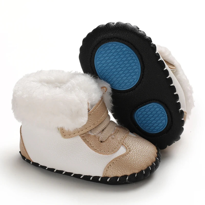 Baby Girls Boys Snow Boots Soft Sole Plush Lined Infant Booties PU Leather Toddler born Prewalker First Baby Walking Shoes 250118