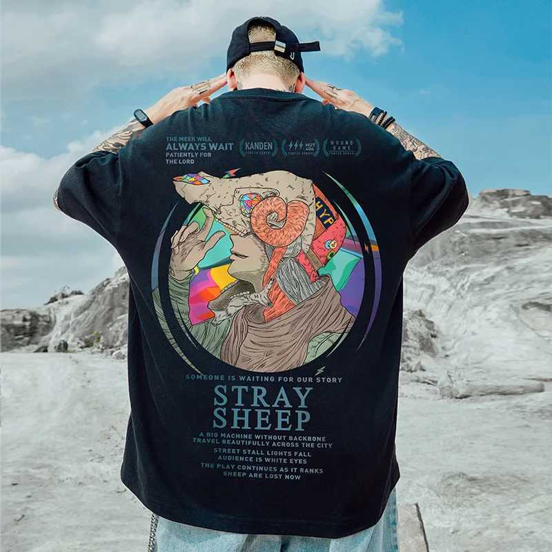 Y2k hip-hop oversized mens T-shirt summer cotton top streetwear retro round neck short sleeved T-shirt Harajuku T-shirt 8XL T-shirt W250117