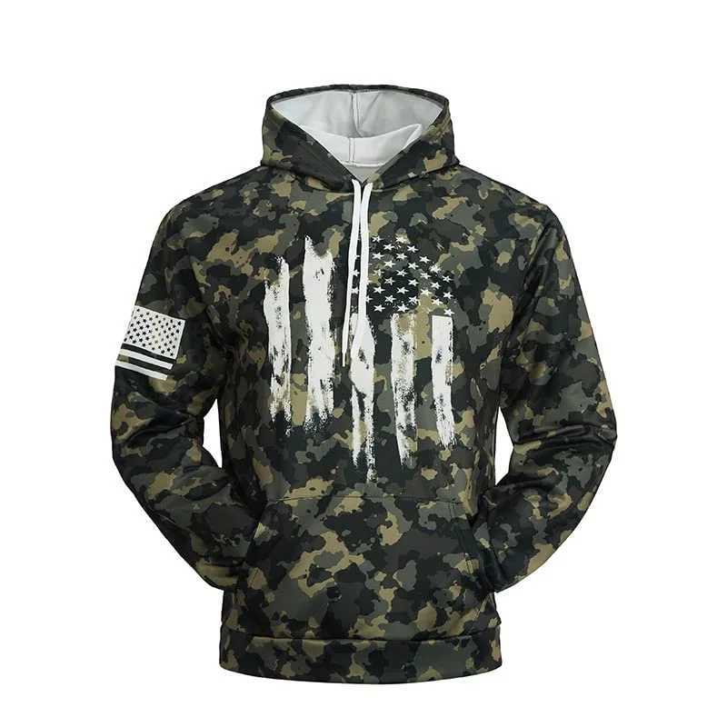 American Flag Camouflage Hoodie Men Clothing 3D USA Patriotic Printed New in Hoodies Women Harajuku Fashion y2k Pocket Pullover W250117
