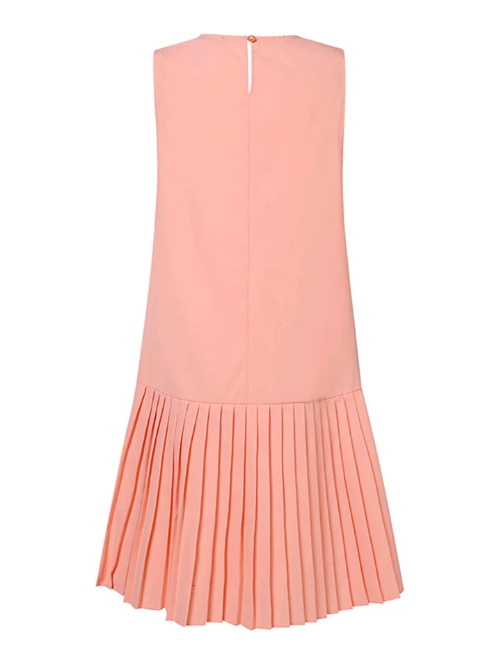 ZANZEA Summer Women Sleeveless Mini Dress Sweety Solid Pleated Short Dresses 2024 Party Elegant Sundress Casual Holiday Vestidos 250107