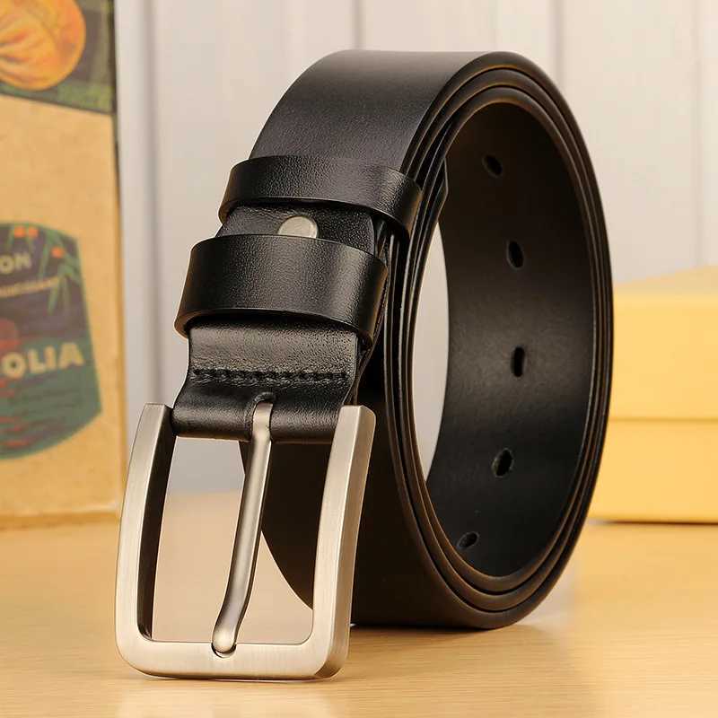 Mens Belt Fashion PU Alloy Pin Buckle Business Leisure Belts Winter Black Belts for Men Cummerbunds Mens Belt W250120