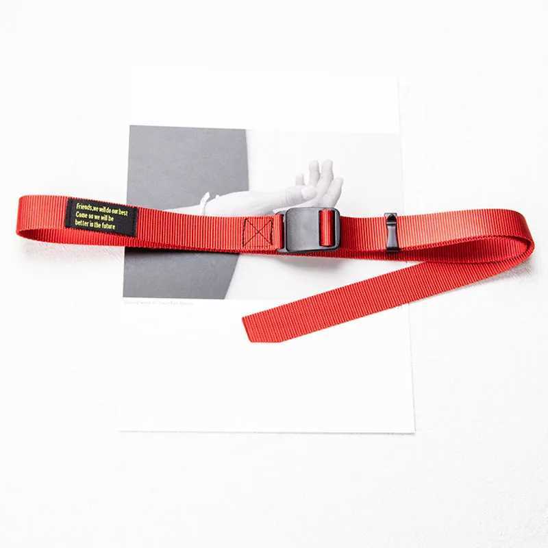 Canvas Narrow Waistband Unisex Trend Hip Hop Punk Y2k Jeans Coat Girdle Fashion Casual Outdoor Sports Tactical Nylon Youth Belt W250120