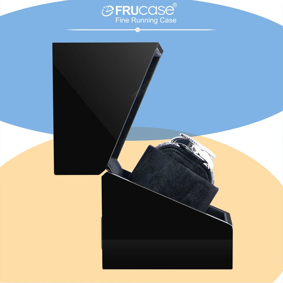 FRUCASE Wooden Watch Winder for Automatic Watches Watch Box Automatic Winder Use USB Cable / with Battery Option 250121