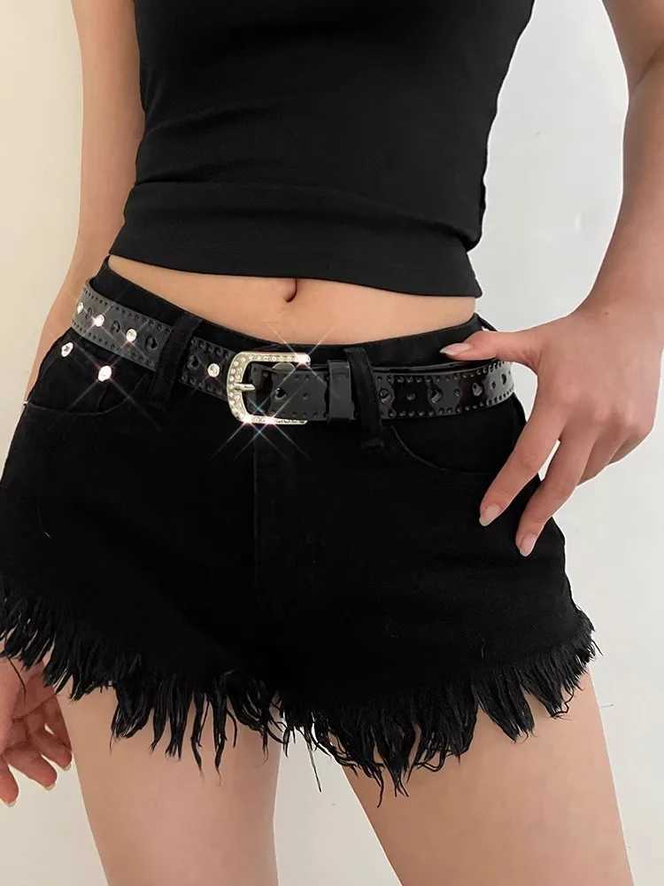 White Y2K Belt Female Rhinestone Pink Lovely New Millennium Spice Girl Belt Tie-In Korean Version Decoration Trend W250120