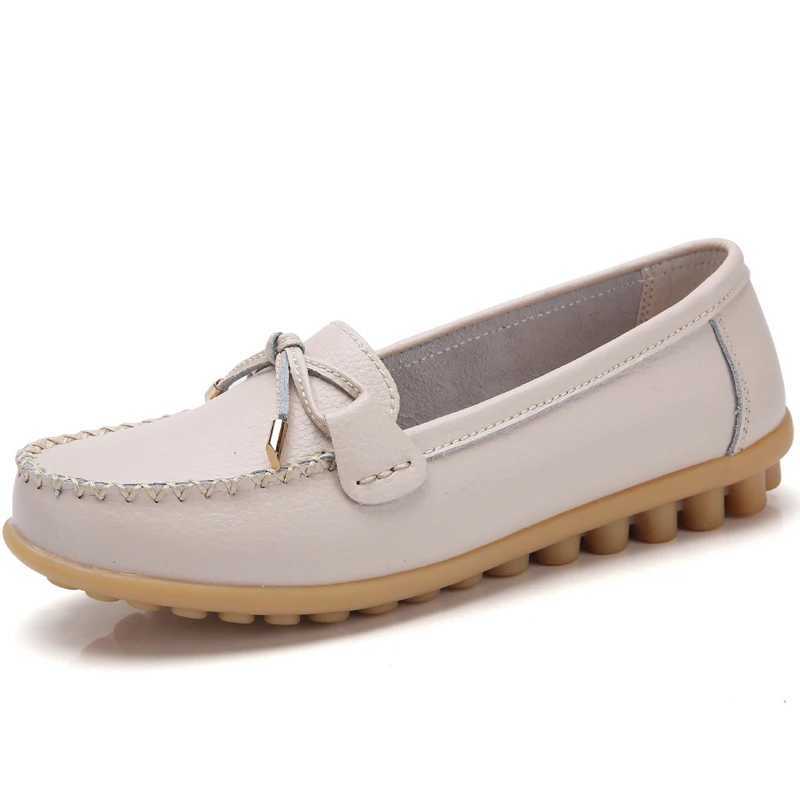 2023 New Woman Flats Shoes Ballet Flat Sneakers Genuine Leather Spring Soft Ladies Boat Ballerina Espadrilles CreepersXJ250118