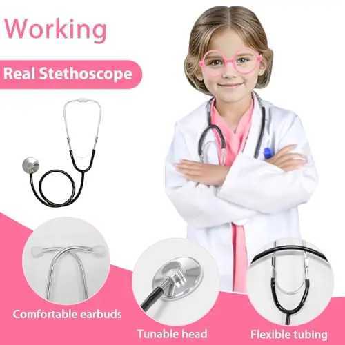 Boy and girl simulation doctor nurse work uniform cross and toy set childrens clothing Christmas role-playing costume party W250117