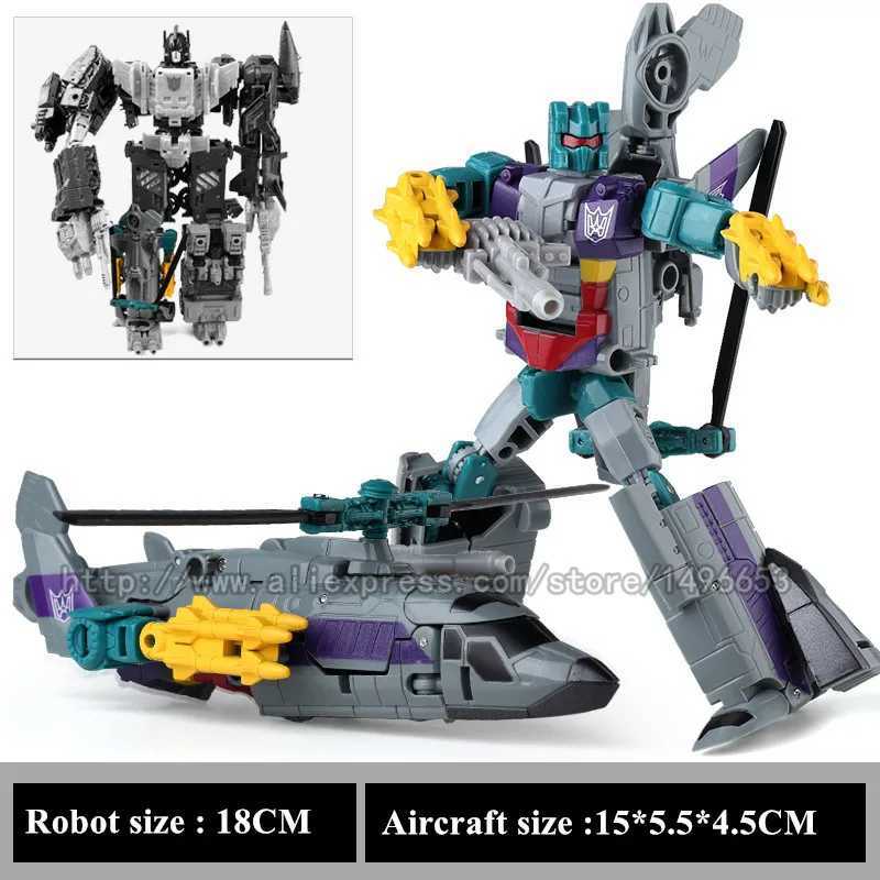 Haizhixing 5 IN 1 Transformation Robot Car Toys Anime Devastator Aircraft Tank Model KO Boys Truck Collection Kid Adult Gift W250228