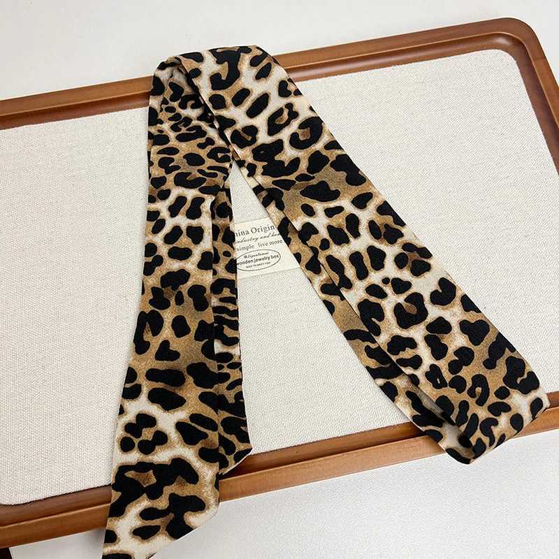 Leopard Print Bag Tight Silk Scarf Womens Luxury Foulard Womens Tie Fashion Headscarf W250118