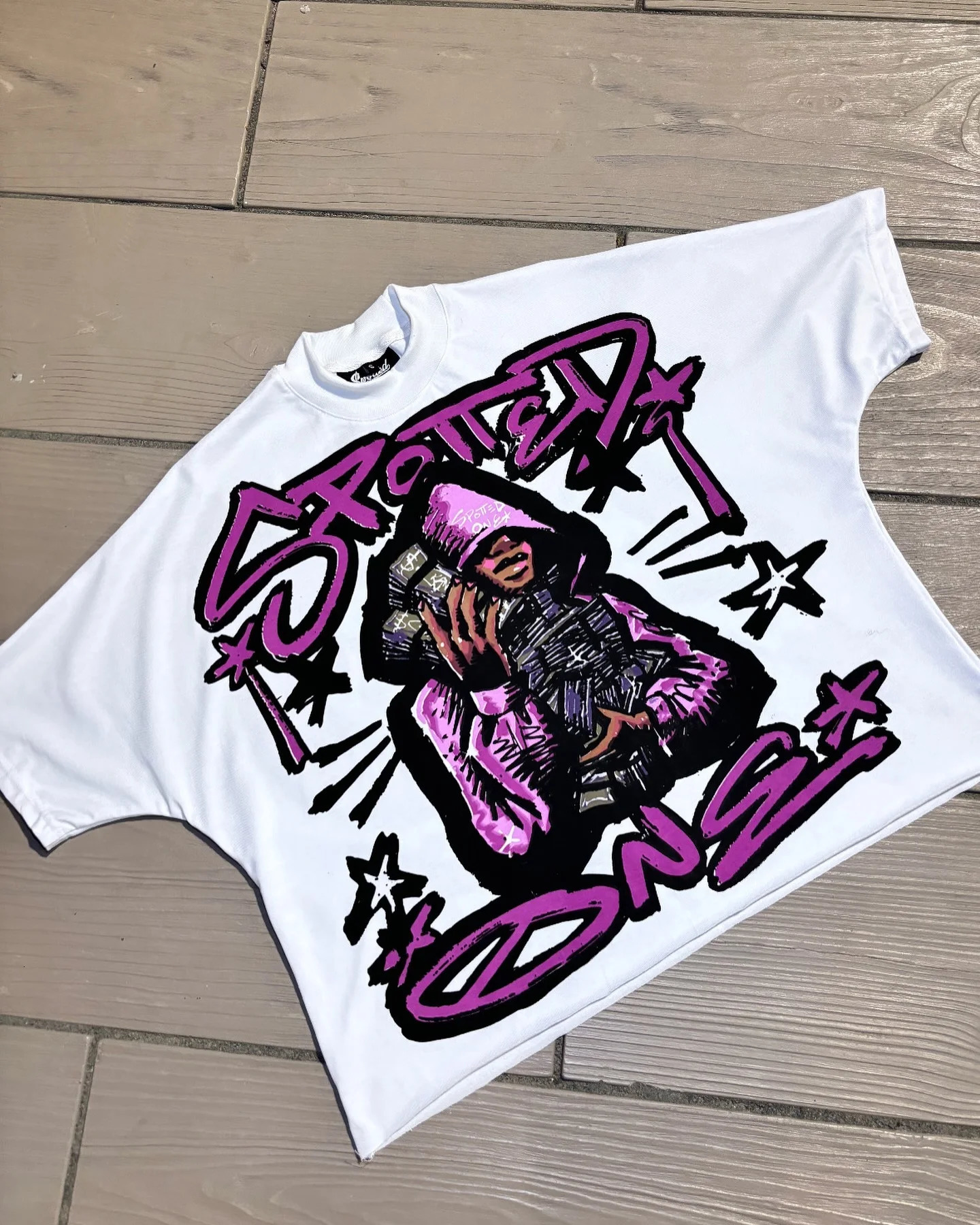 retro pattern printed pure cotton womens Tshirt Y2K Harajuku Gothic casual mens and oversized graphic 250122