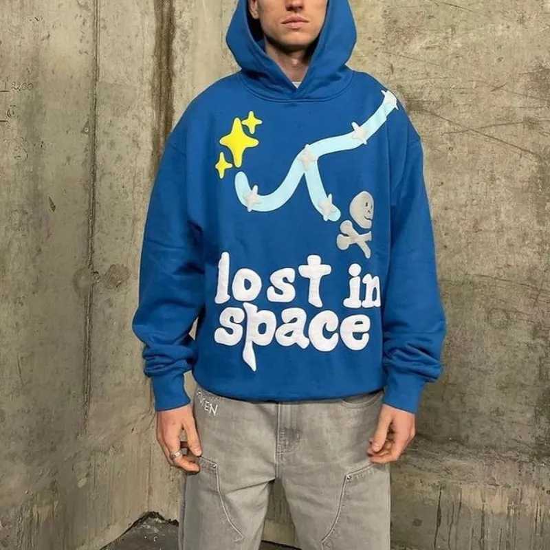 Y2K Funny pattern letter foam High Street Hip-Hop Campus Loose Hoodie Men Women Gothic Harajuku Casual Oversized Sweatshirt Top W250117