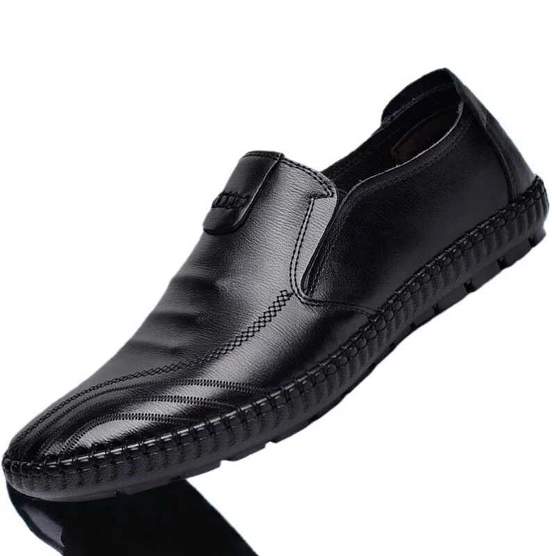Mens Autumn Casual Shoes Fi soft leather footwear Versatile comfortable loafers male breathable new flat Zapatos 2024XJ250118