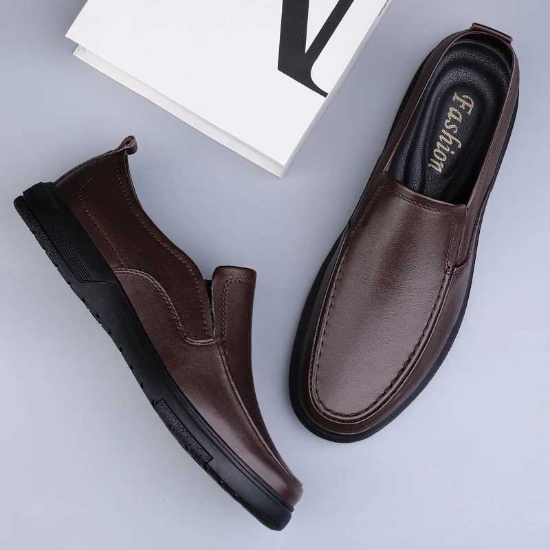 Genuine Leather Men Loafers Handmade Mens Casual Shoes Business Dress Flats Breathable Luxury Brand Man Driving ShoesXJ250118