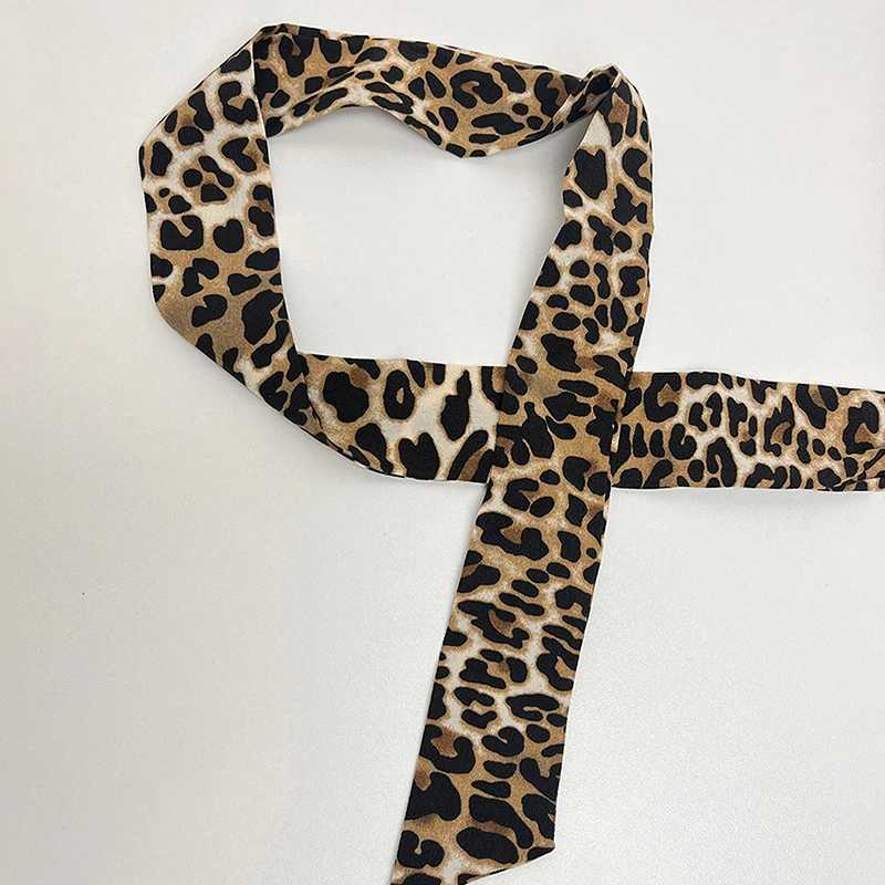 Leopard Print Bag Tight Silk Scarf Womens Luxury Foulard Womens Tie Fashion Headscarf W250118