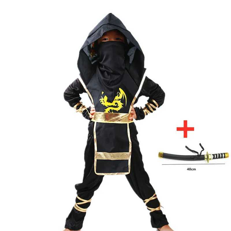 4-13Y Kids Dragon Ninja Cosplay Costume Carnival Party Boy Girl Warrior Invisible Warrior Assassin Fancy Costume W250117