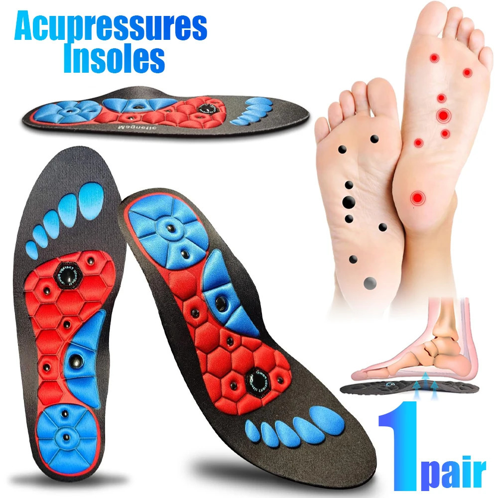 Unisex Acupressure Foot Insoles Orthopedic Shoe Soles Magnetic Therapy Massage Acupoints Arch Support Plantar Fasciitis Insole 250120