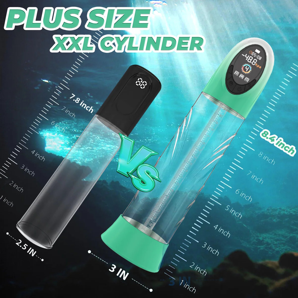 Penis Pump Male Sex Toys Electric Vacuum IPX7 Waterproof LCD Display 4 Pressure Levels 9 Suction Training Extender Bigger 250121