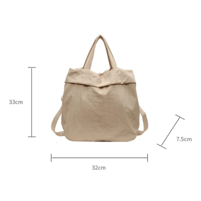 Solid Color Simple Fashionable Leisure All-Match Tote Bag With Large Capacity For School Work And Commute 250122
