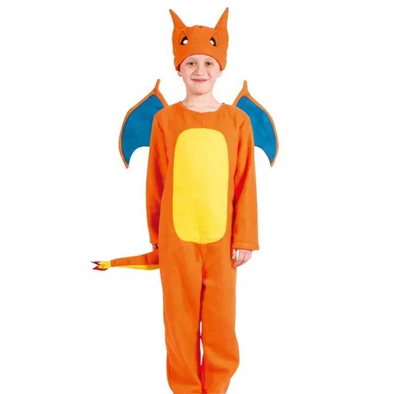 Childrens role-playing animation Charizard and Charmander Pokemoes Charizard luxury childrens clothing W250117