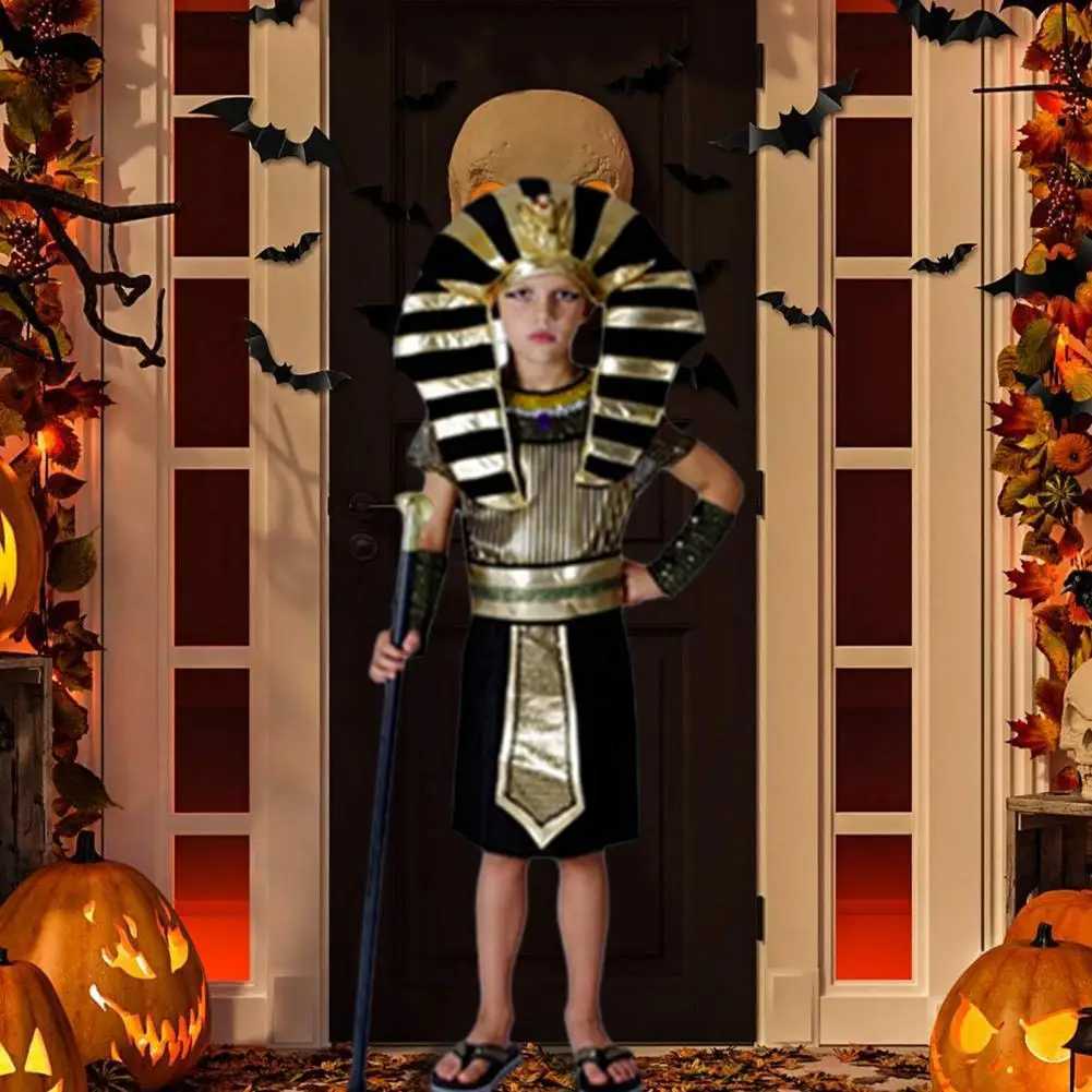 1 set of authentic Egyptian Pharaoh costume set themed party dress up childrens Egyptian role-playing costume W250117