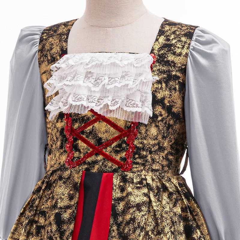 2024 Kids Girls Boys Caribbean Pirate Captain Costume Carnival Masquerade Party Children Girls Fancy Dress Cosplay Clothes W250117