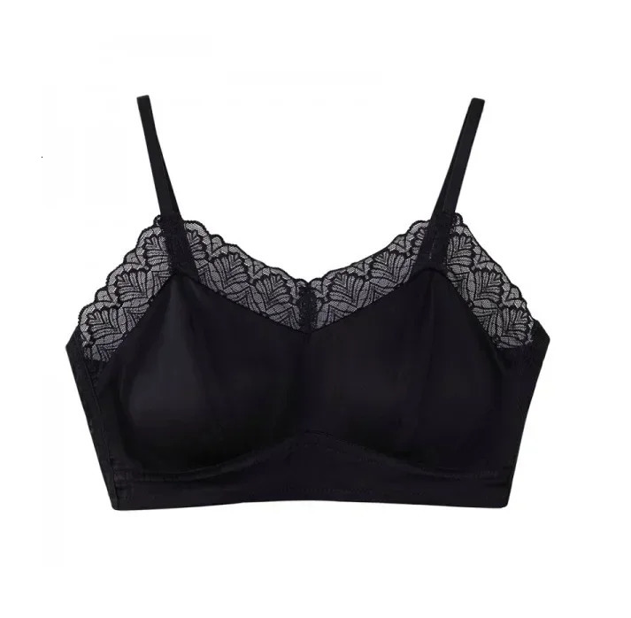 Womens Silkworm Silk Without Steel Ring Anti Slip Gathering Traceless Sexy Lace Full Cup Bra Women Underwear 250122