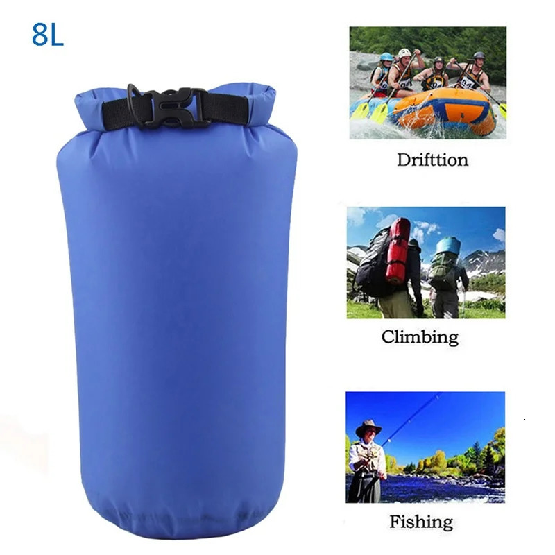 8L Waterproof Swimming Bag Ski Drift Diving Dry Gear Bags For Beach Boating Fishing Rafting 250121