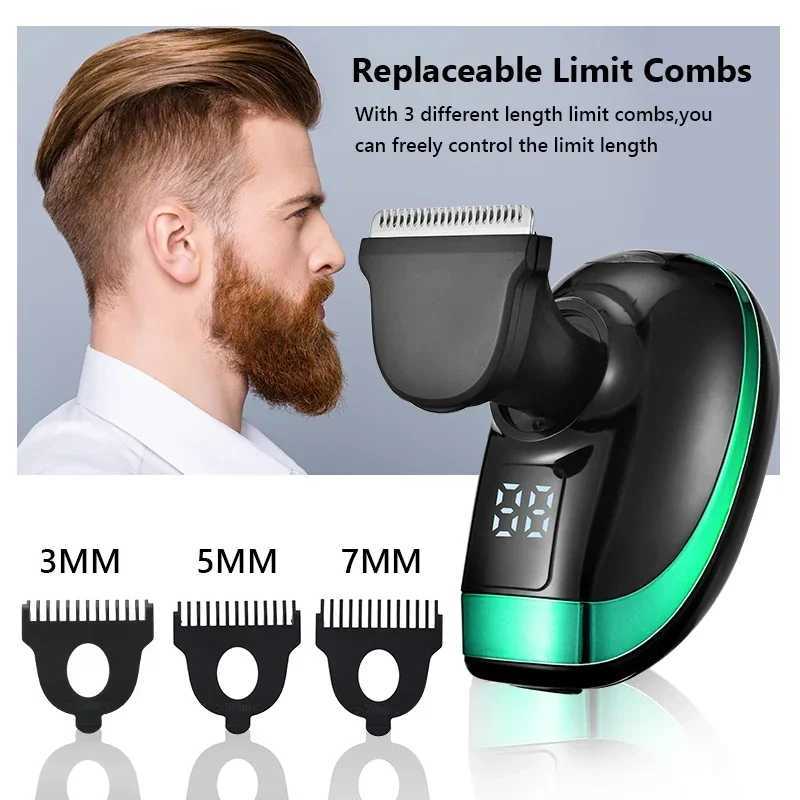 5-in-1 4D Mens Rechargeable Bald Electric Shaver with 5 Floating Head Beards Nose and Ear Trimming Shaver Face Trimming BrushW250117