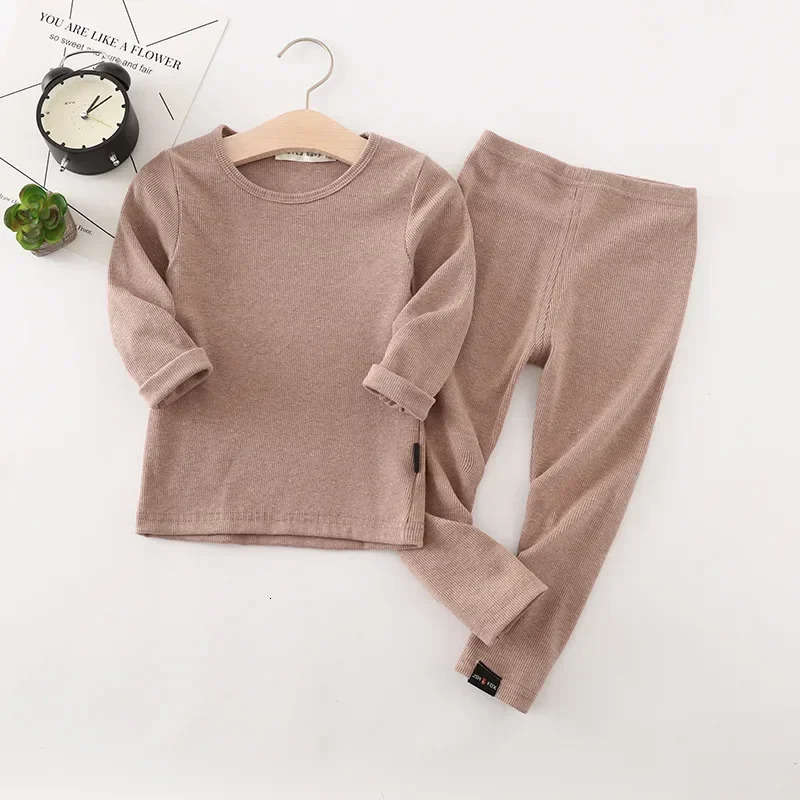 Baby Kids Pajamas Sets Cotton Boys Sleepwear Suit Autumn Girls Pajamas Long Sleeve Pijamas TopsPants 2pcs Children Clothing 250121
