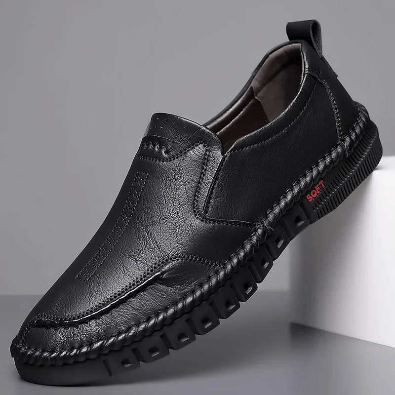 Business Casual Leather Shoes Daily Breathable Mens Leather Mens Shoes Genuine Leather Office Workplace Casual Business ShoesXJ250118