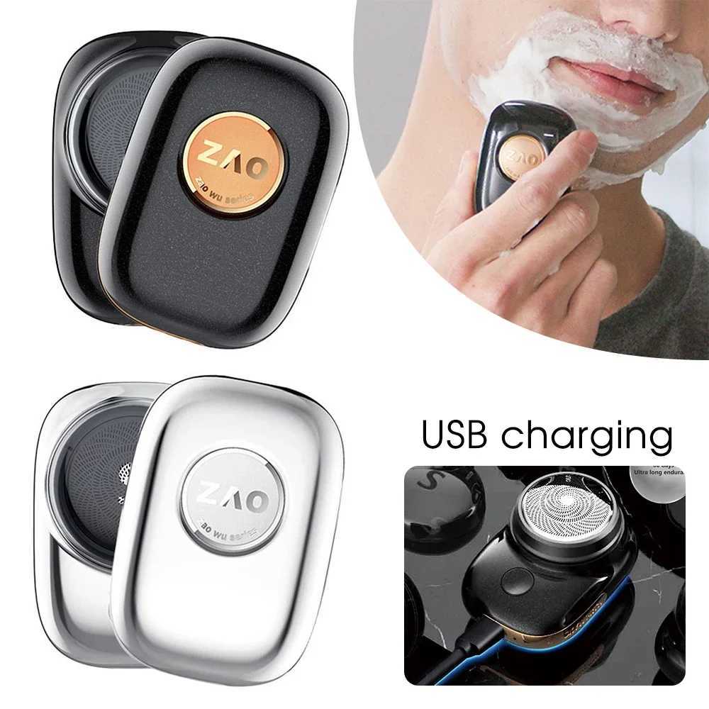 New portable mini light waterproof electric Zao shaver USB charging wet colorless facial beard shaver for family travelW250117