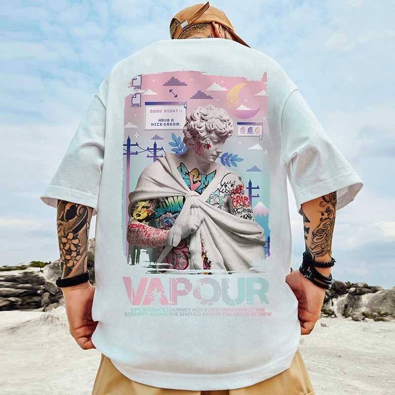 Y2k ultra-fine T-shirt mens 2023 summer fashion printed short sleeved T-shirt top hip-hop street clothing T-shirt anime womens T-shirt 8XL W250117