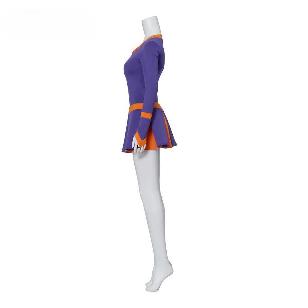 Megan Fox Jennifers Body Cheerleader Costume Jennifer Check Purple Cheerleading Uniform High School Girls Cheerleading SuitW250121