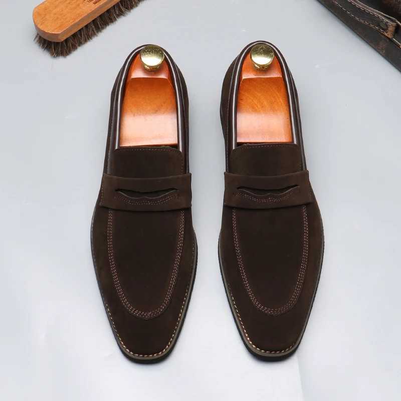 Mens Casual Business Shoes Mens Classic British Style Penny Loafers Fi Party Wedding Flats for MenXJ250118