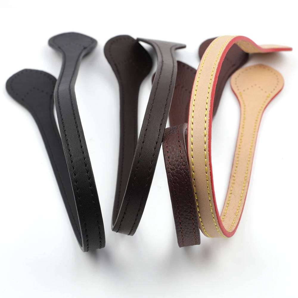 2PCS 60cm Bag Handles Genuine Leather Handbag Strap Portable Bag Strap Belt DIY Handmade Replacement Shoulder Strap Accessories 250121