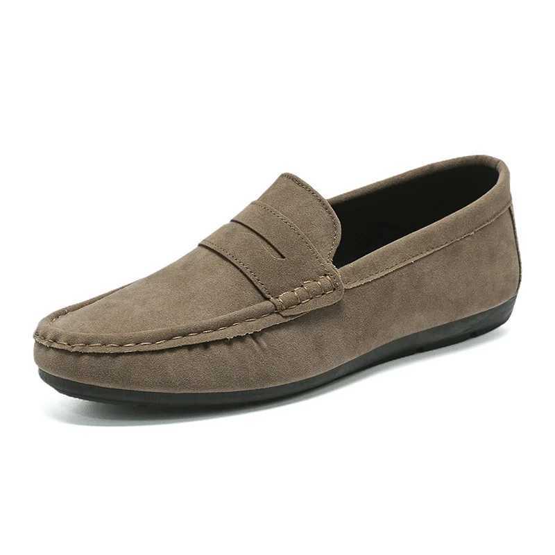 Mens Loafers Lightweight and Breathable Casual Shoes Mens Flat Driving Shoes Soft Sole Slip- Business Shoes XJ250614