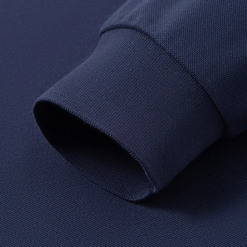 Mens Business Casual Long Sleeved Shirt Solid Color Polo Shirt Fashionable Breathable Comfortable Versatile Top 250114