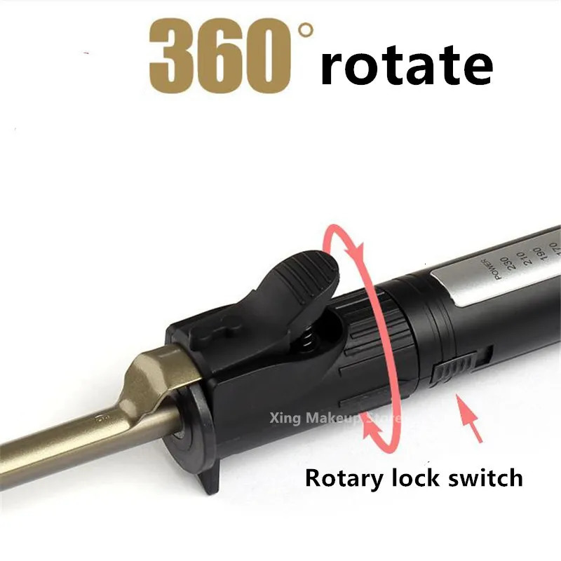 1PC 9mm 19mm 25mm 32mm Professional Ceramic Hair Curler Automatic Rotating Curling Iron Temperature Display 4# 250121