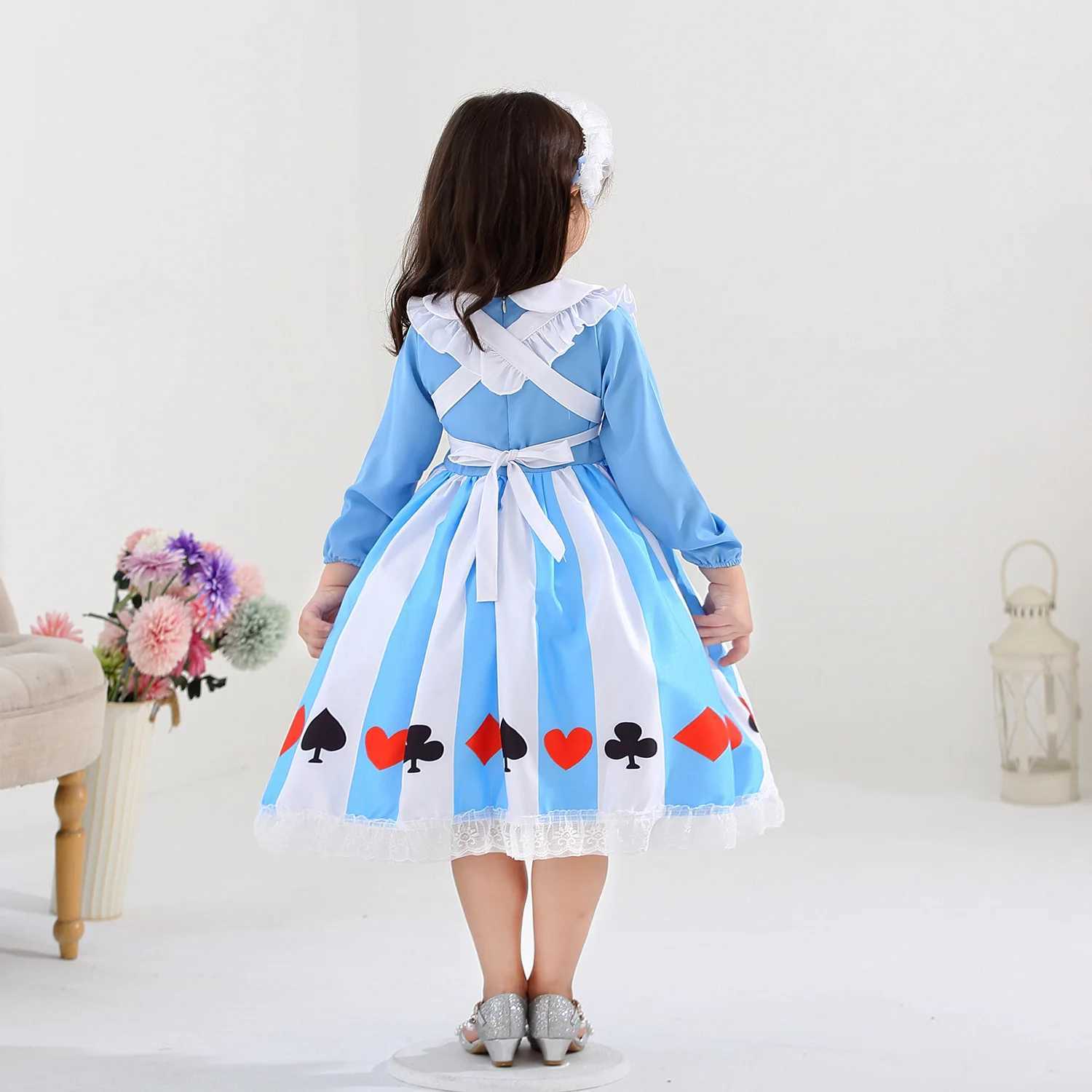 Halloween Childrens Girl Anime Alice Birthday Party Dress Up Childrens Sissy Maid Lolita Role Playing Costume Princess Dress Maid Costume W250117