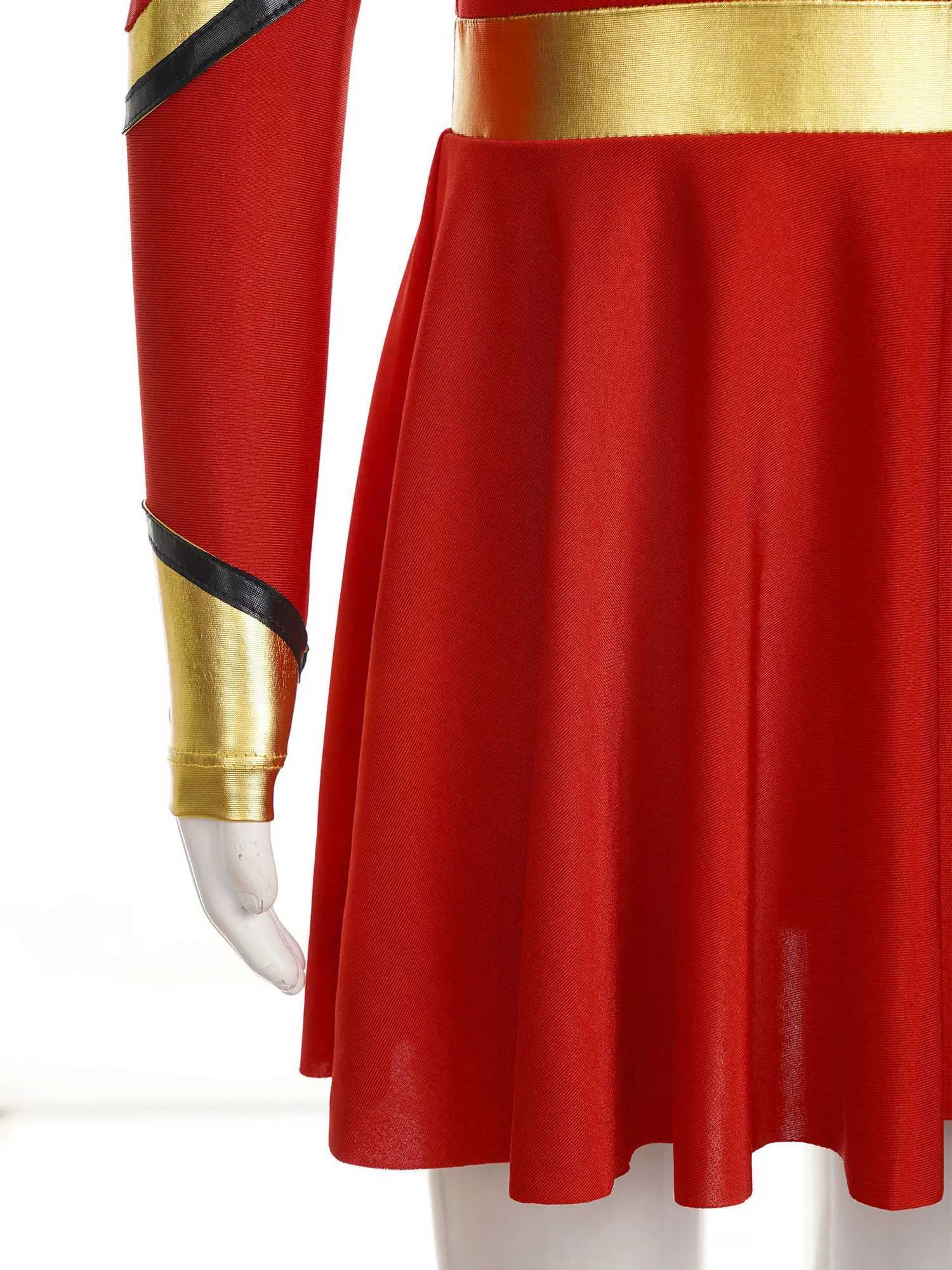 Kids Cheer Dance Dress School Girls Cheerleader Costumes Sequins Sleeveless Cheerleading Uniform Children Stage DancewearW250121