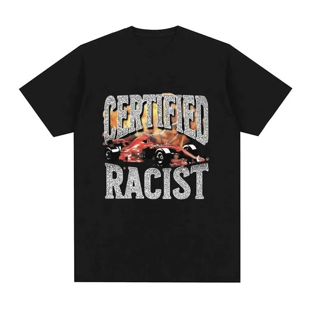Certified Race Car Funny Graphic T-Shirt Men Fashion Vintage Short Sleeves T-shirts Cotton Casual Oversized Tee Shirt Streetwear W250117