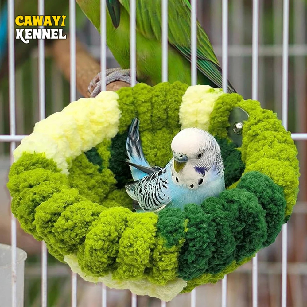 Autumn Winter Warm Cozy Bird Nest Plush Parrot Round Sleeping Bed House Toys for Small Animal Pet Bird Parrot Cage Accessories 250121