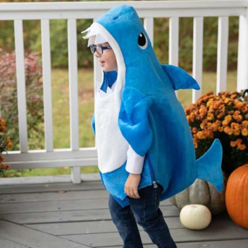 New Arrival Child Unisex Toddler Family Shark Cosplay Costume Halloween Carnival Party For Kids Costumes 3 Colors Available W250117
