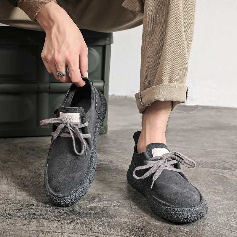 Men Casual Genuine Cow Suede Leather Shoes N-slip Sole Classic Sewing Comfortable Slip- Club Party Shoe Spring SummerXJ250118