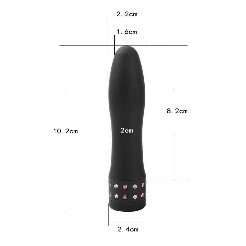 Falomitator Multi speed Vibration Fake Penis Real Diamond Bullet Vibrator Adult Product Clitoral Stimulator AV Stick W250117