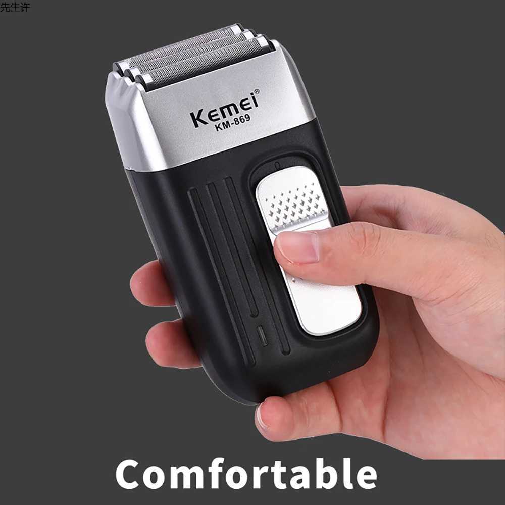 Kemei Powerful Electric 3 Foil Shaver Triple Head Shaving Mane Men Rechargeable 3 s Razor Barber Bald Head Beard TrimmerW250117