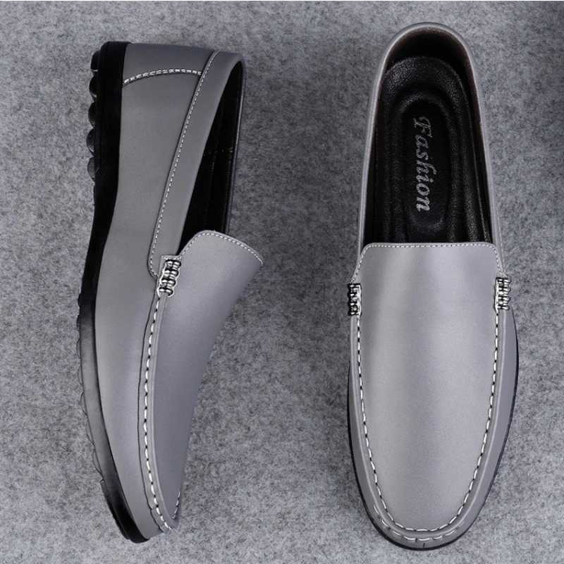 2025 Handmade Casual Men Genuine Leather Shoes Leather Casual Shoes Men Loafers Comfy Boat ShoesXJ250118